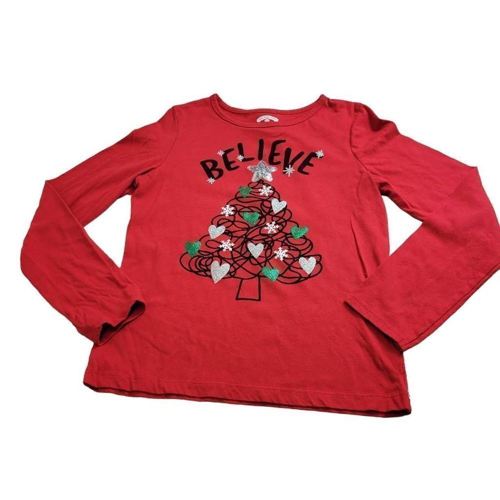 Holiday Time Heart Christmas tree shirt L10/12